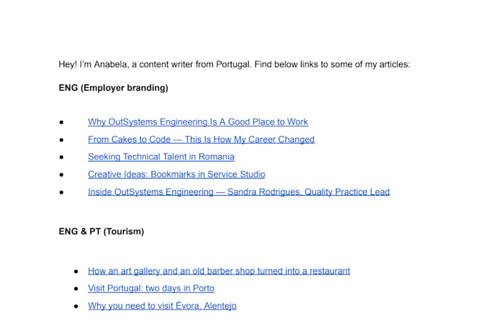 writer content for your website